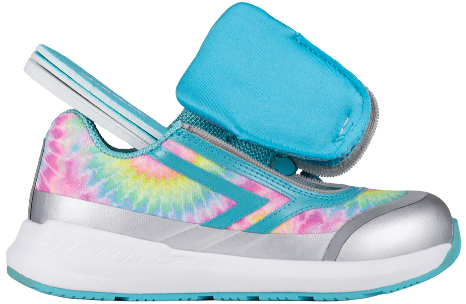Billy Footwear (Kids) - Low Top Goat Rainbow Tie Dye Trainers - Image 5