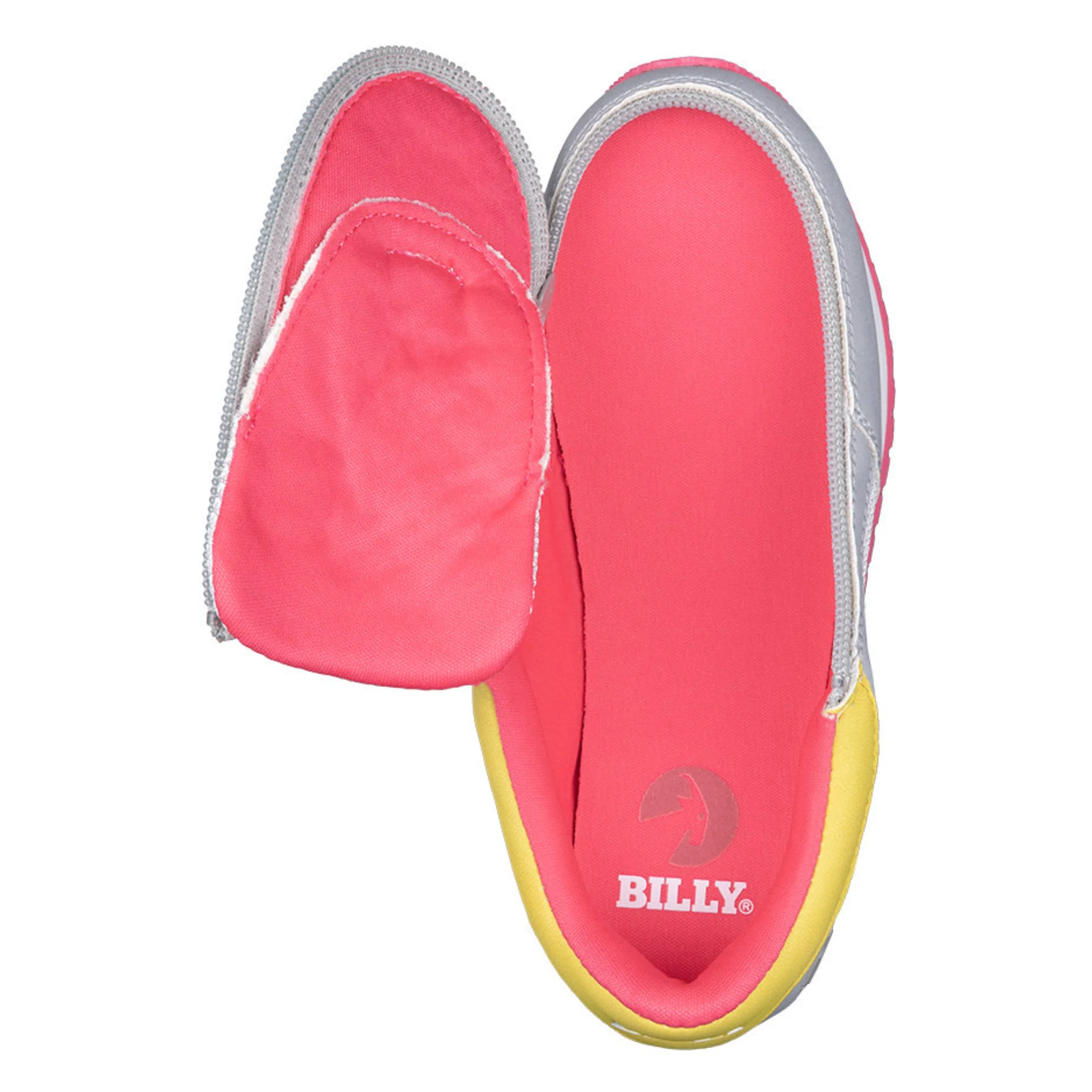 Billy Footwear (Kids) - Grey/ Pink Faux Suede Trainers - CLEARANCE - Image 3