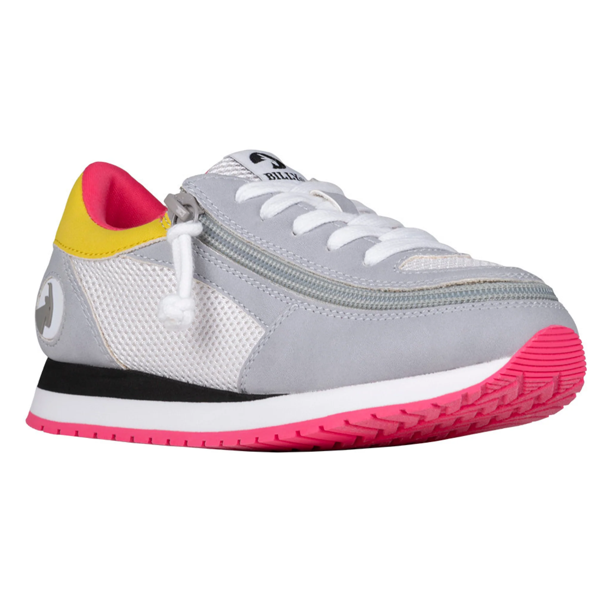 Billy Footwear (Kids) - Grey/ Pink Faux Suede Trainers - CLEARANCE - Image 4