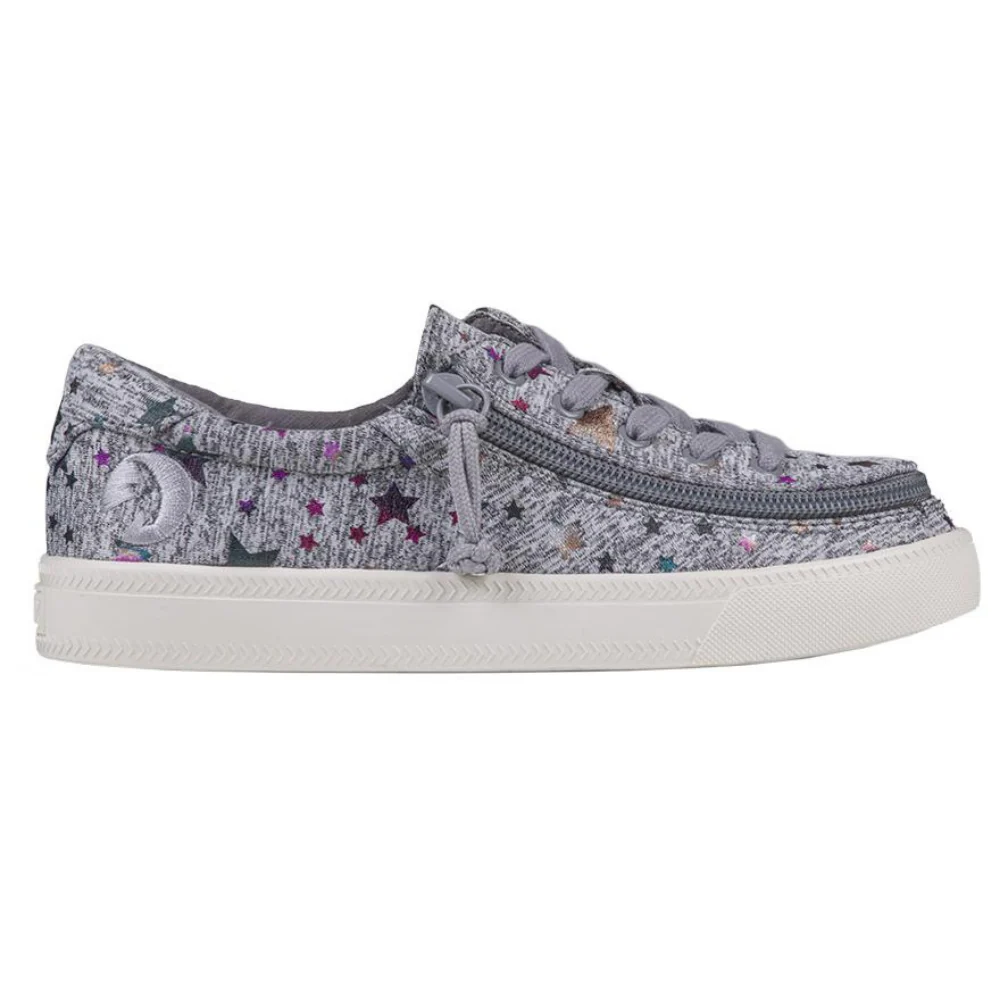 Billy Footwear (Kids) - Low Top Grey Stars Canvas Shoes - CLEARANCE - Image 2