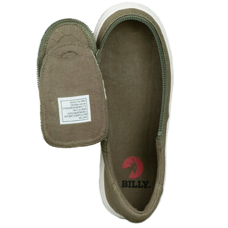 Billy Footwear (Kids) - Low Top Khaki Canvas shoes - CLEARANCE - Image 2