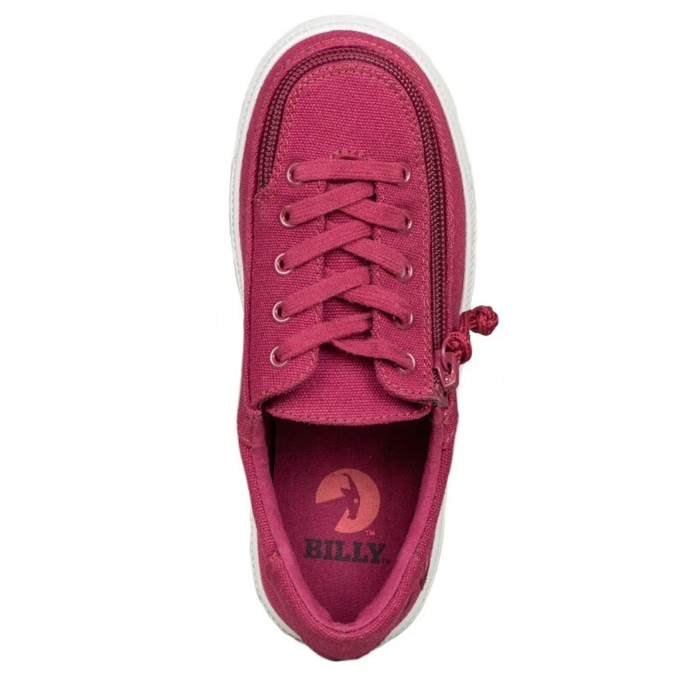 Billy Footwear (Kids)  - Low Top Wine Canvas Shoes - CLEARANCE - Image 2