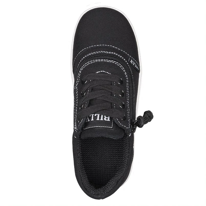 Billy Footwear (Kids) DR Fit Short Wrap - Low Top Black White Canvas Shoes - CLEARANCE - Image 3