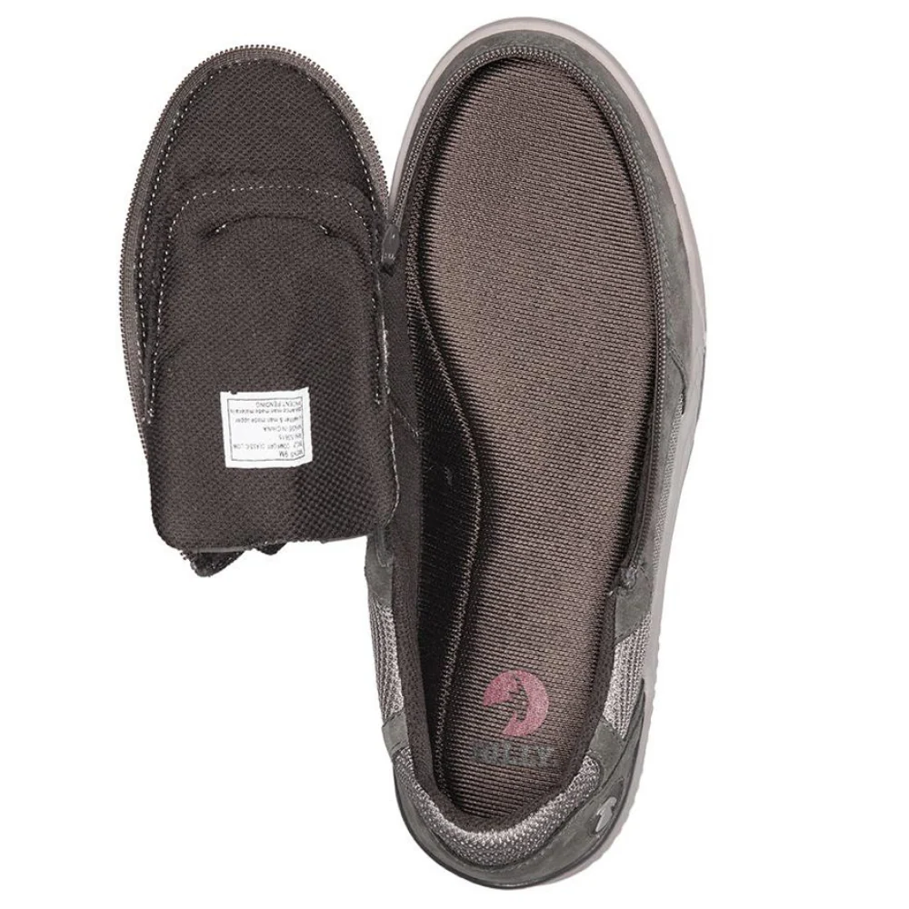 Billy Footwear (Mens) - Charcoal & Grey Faux Suede Comfort Low - CLEARANCE - Image 4