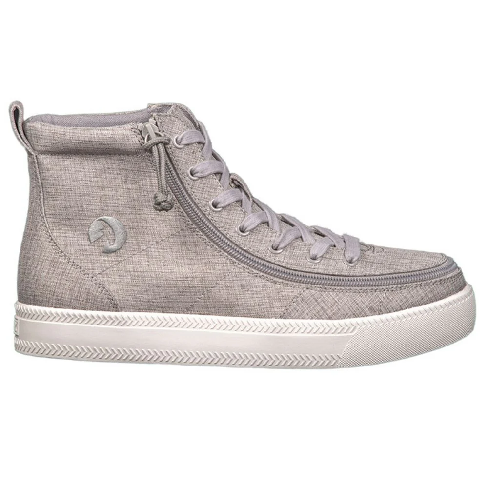 Billy Footwear (Mens) - Grey Jersey High Top Linen Shoes - CLEARANCE - Image 2