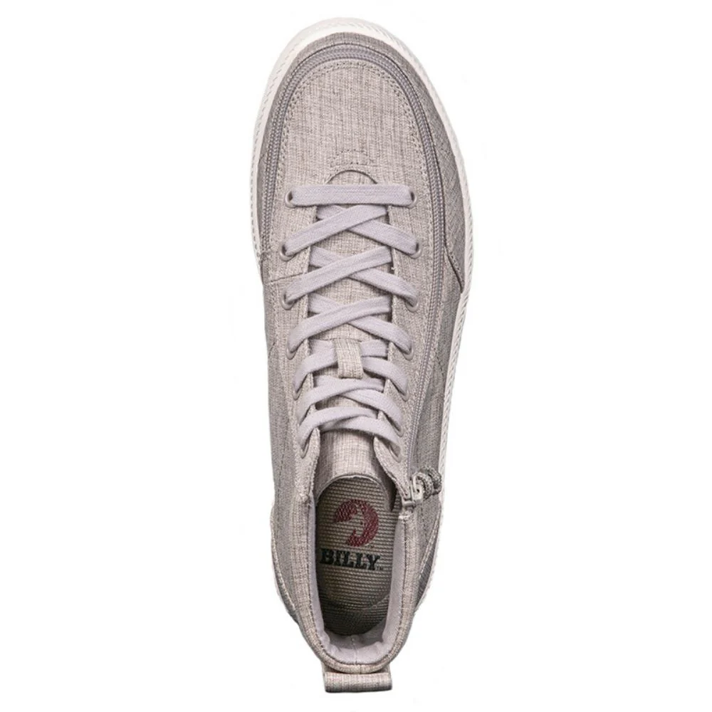 Billy Footwear (Mens) - Grey Jersey High Top Linen Shoes - CLEARANCE - Image 3
