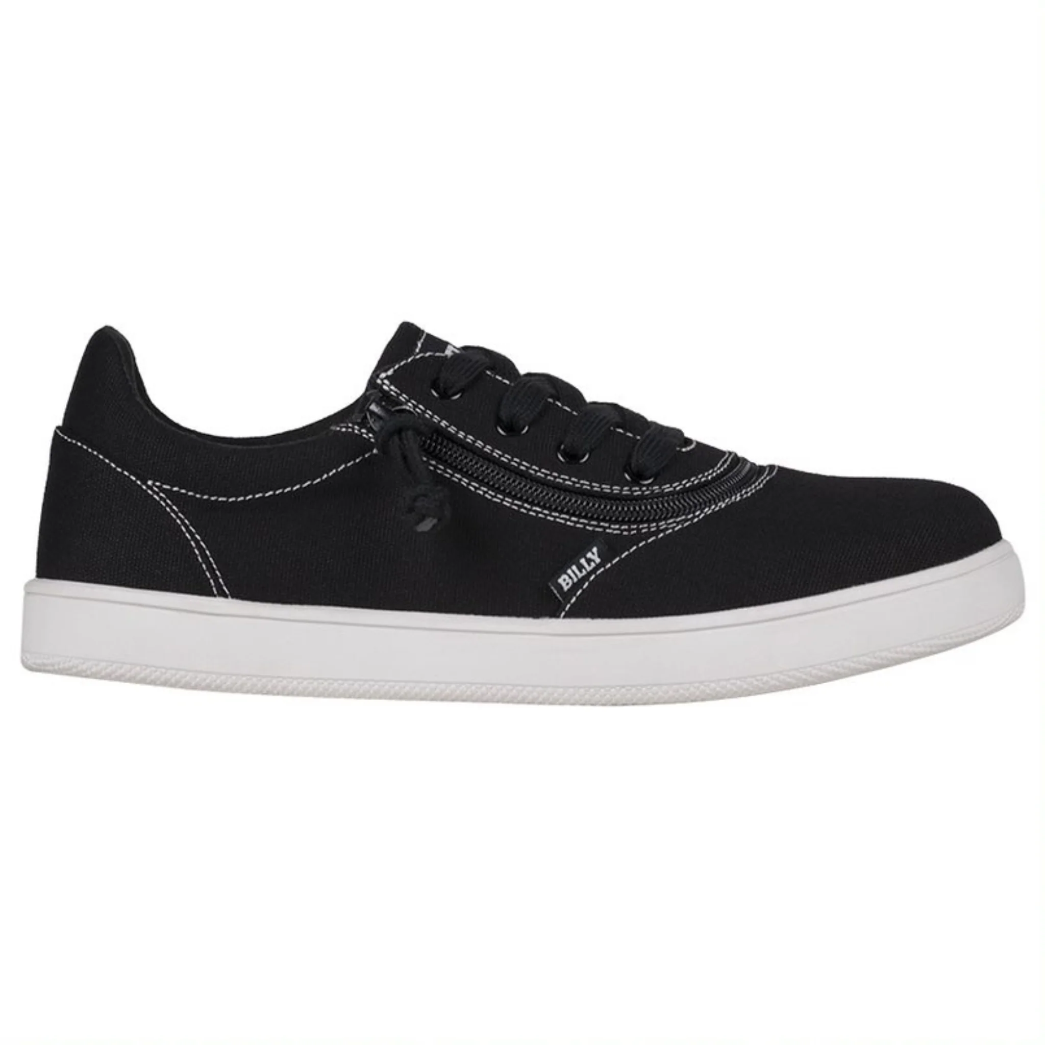 Billy Footwear (Mens) Short Wrap - Low Top Canvas Black/White Stitch Shoes - CLEARANCE - Image 6