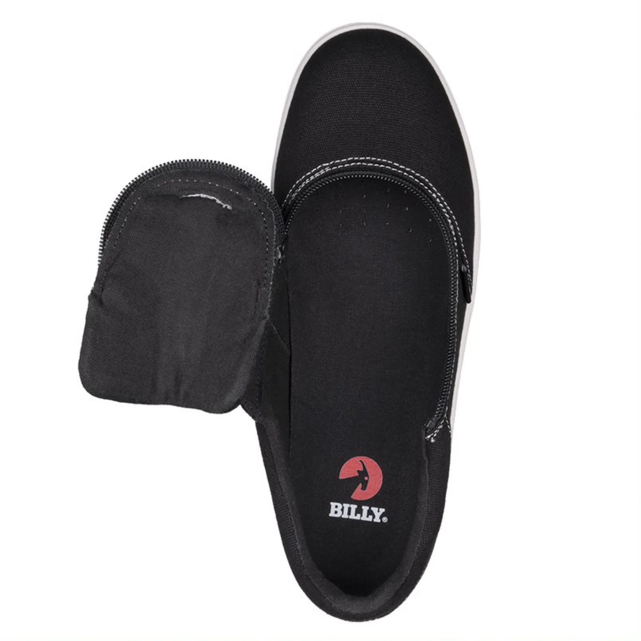 Billy Footwear (Mens) Short Wrap - Low Top Canvas Black/White Stitch Shoes - CLEARANCE - Image 8