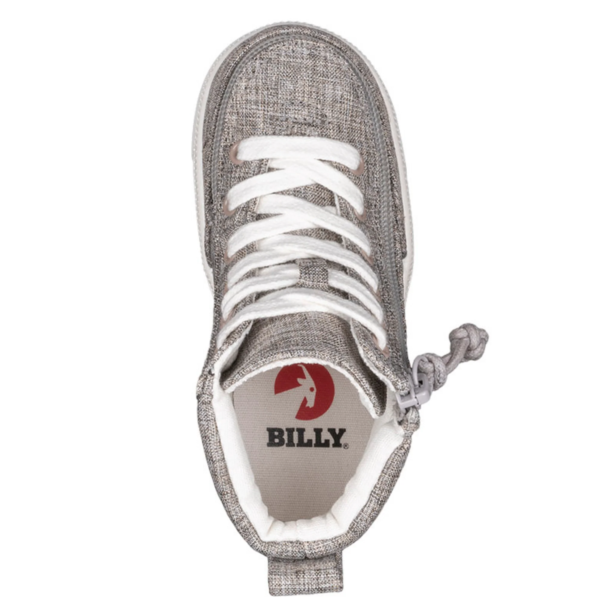 Billy Footwear (Toddlers) - High Top Linen Darker Grey Jersey Shoes - CLEARANCE - Image 4