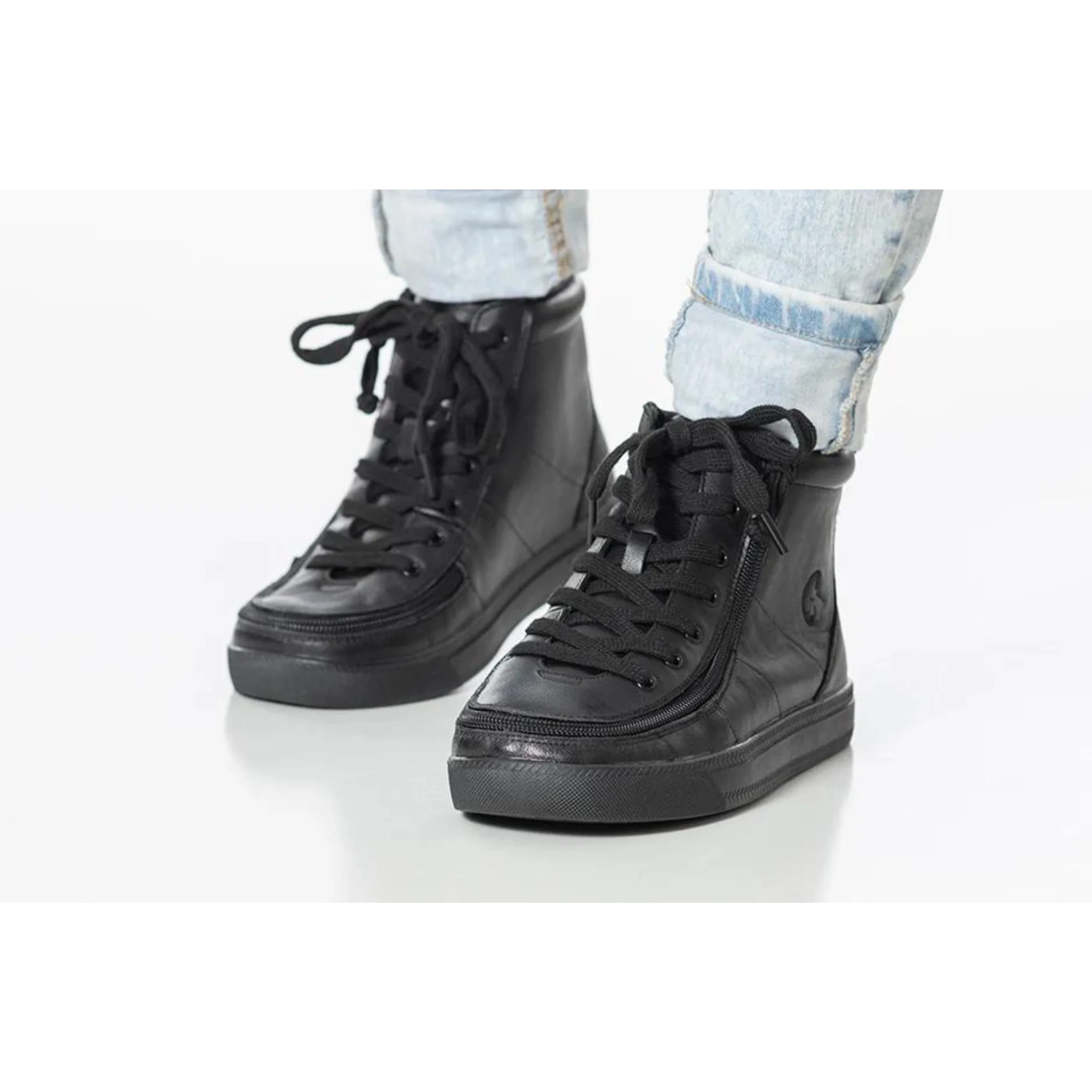 Billy Footwear (Toddlers) DR II Fit - High Top Black to Floor Leather Shoes - CLEARANCE - Image 5