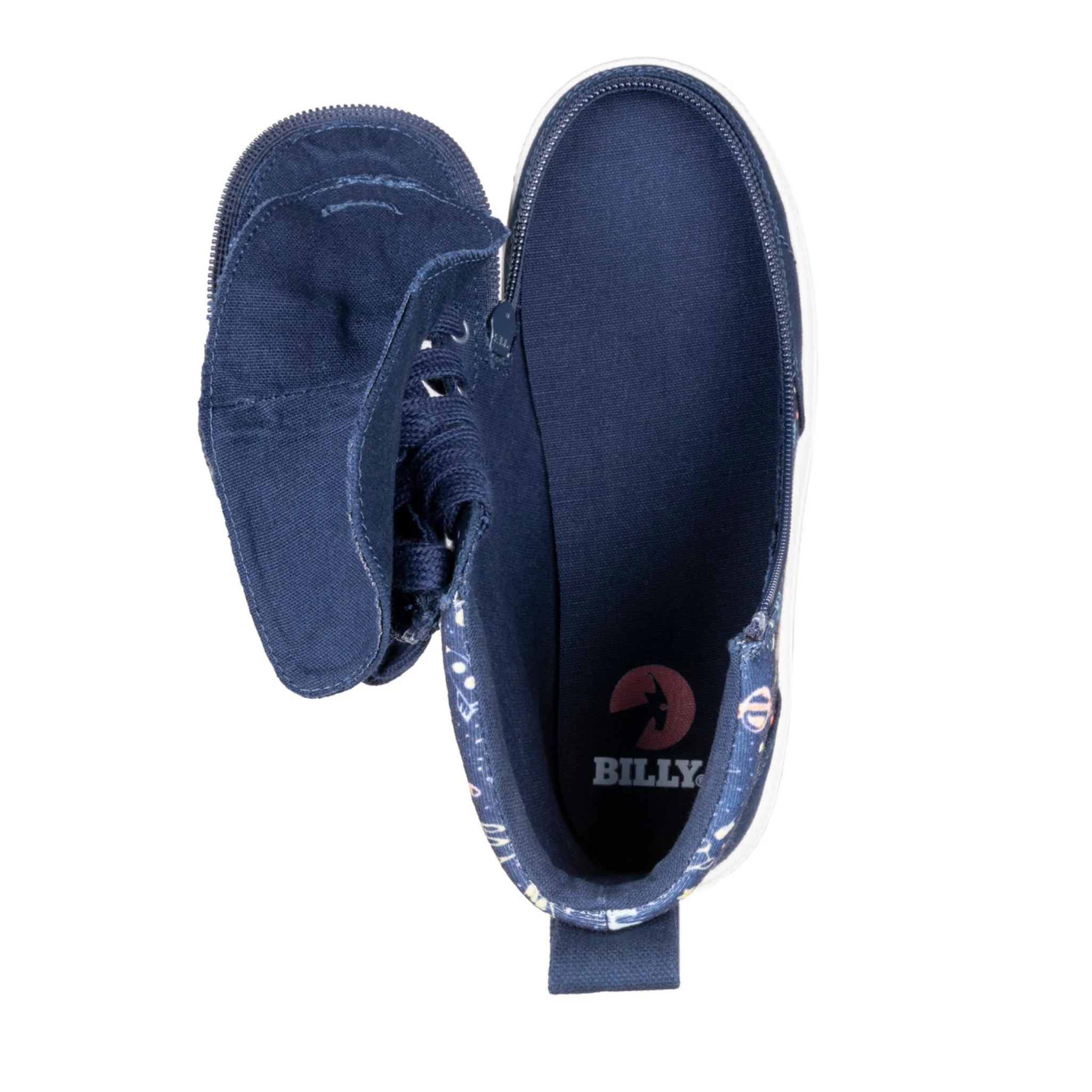Billy Footwear (Toddlers) - High Top Navy Space Canvas Shoes- CLEARANCE - Image 3