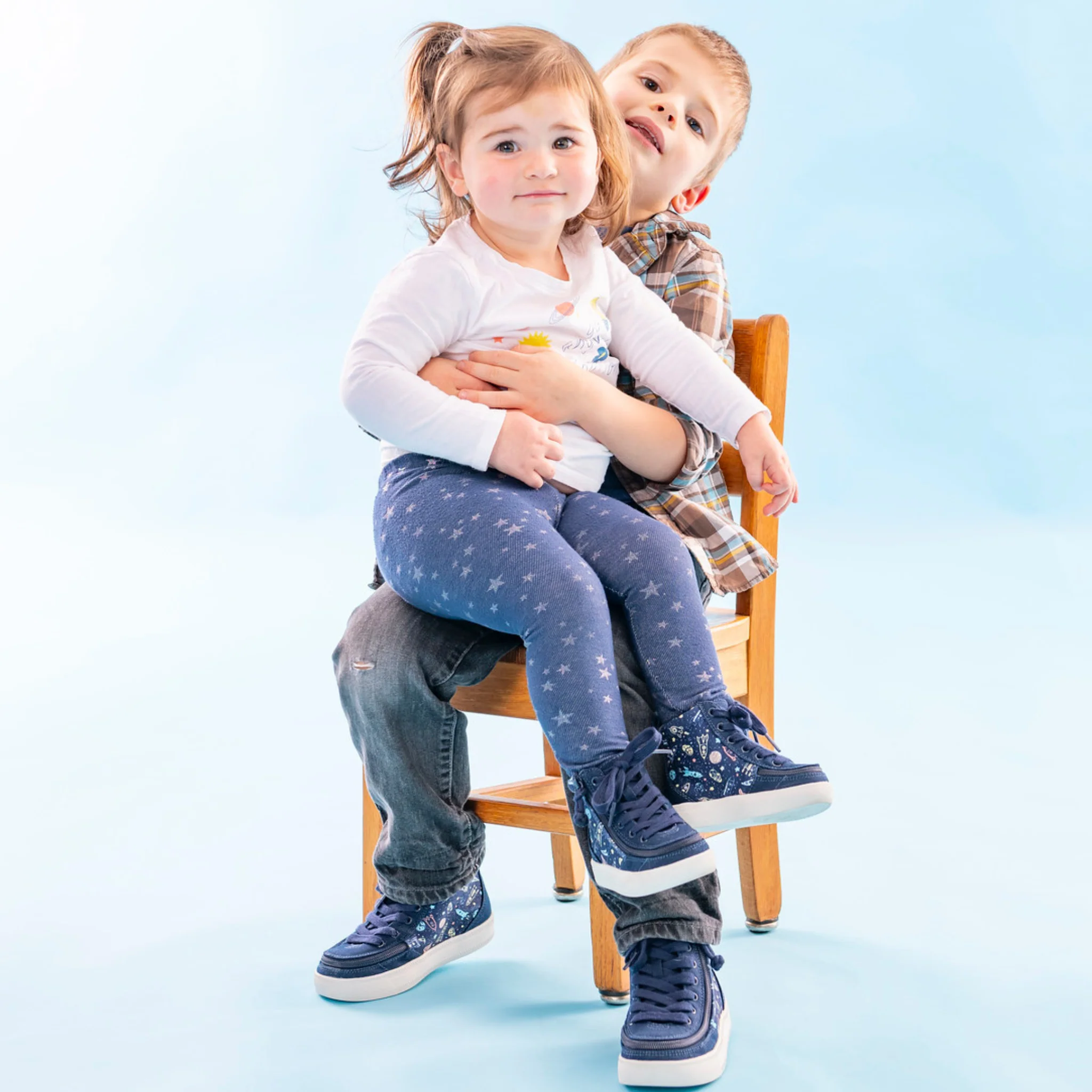 Billy Footwear (Toddlers) - High Top Navy Space Canvas Shoes- CLEARANCE - Image 5