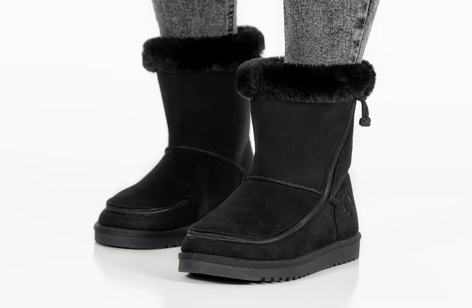 Billy Footwear (Womens) - Faux Suede Cosy Boots 2 - Image 17