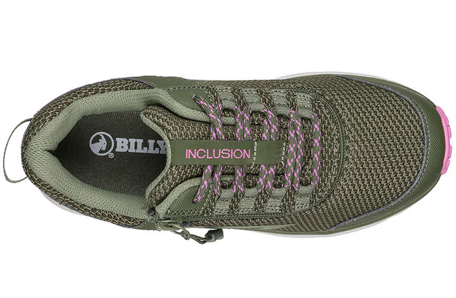 Billy Footwear (Womens) -  Inclusion Trail Olive/Pink Trainers - Image 3