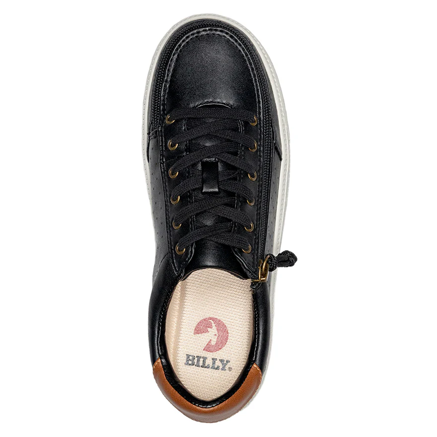 Billy Footwear (Womens) - Low Top Black Faux Leather Shoes - CLEARANCE - Image 3