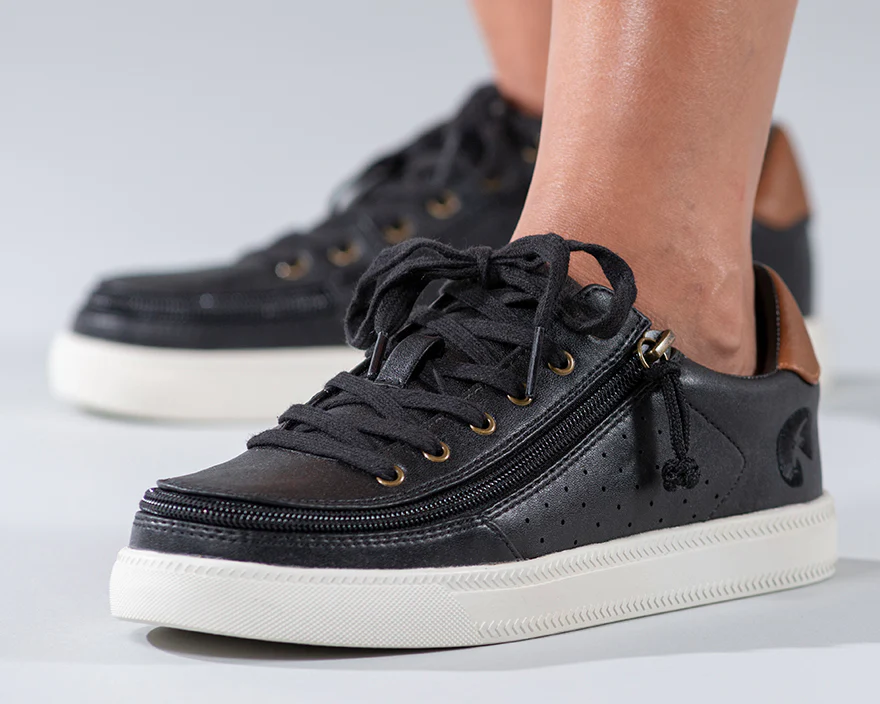 Billy Footwear (Womens) - Low Top Black Faux Leather Shoes - CLEARANCE - Image 9