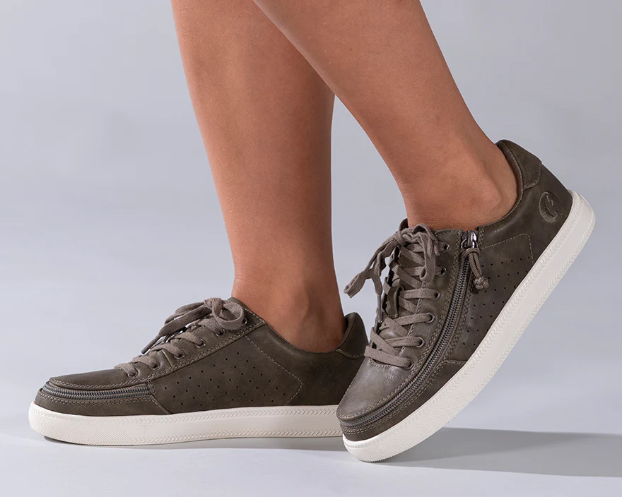 Billy Footwear (Womens) - Low Top Olive Faux Leather Shoes - CLEARANCE - Image 12