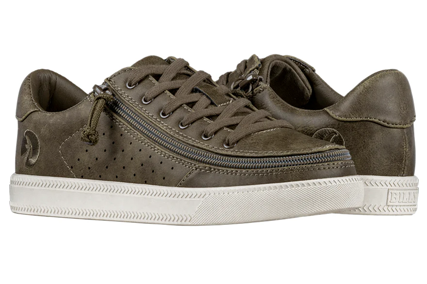Billy Footwear (Womens) - Low Top Olive Faux Leather Shoes - CLEARANCE - Image 9