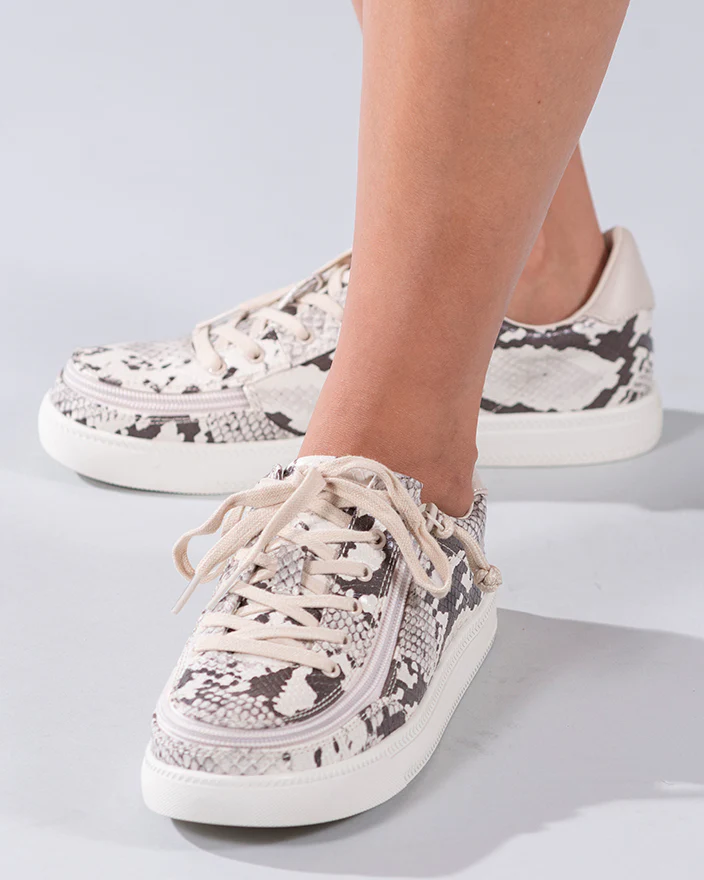 Billy Footwear (Womens) - Low Top Snake Print Faux Leather Shoes - CLEARANCE - Image 7