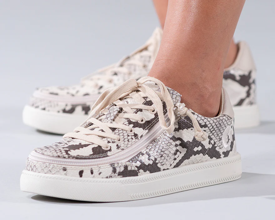 Billy Footwear (Womens) - Low Top Snake Print Faux Leather Shoes - CLEARANCE - Image 8