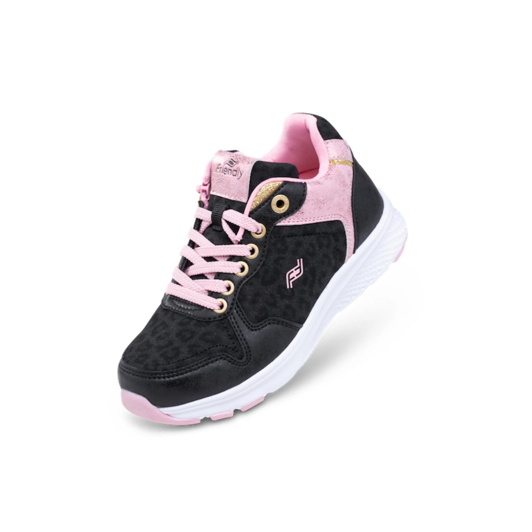 Friendly Shoes (Kids) - Excursion Black Leopard Dahlia Pink - Image 5