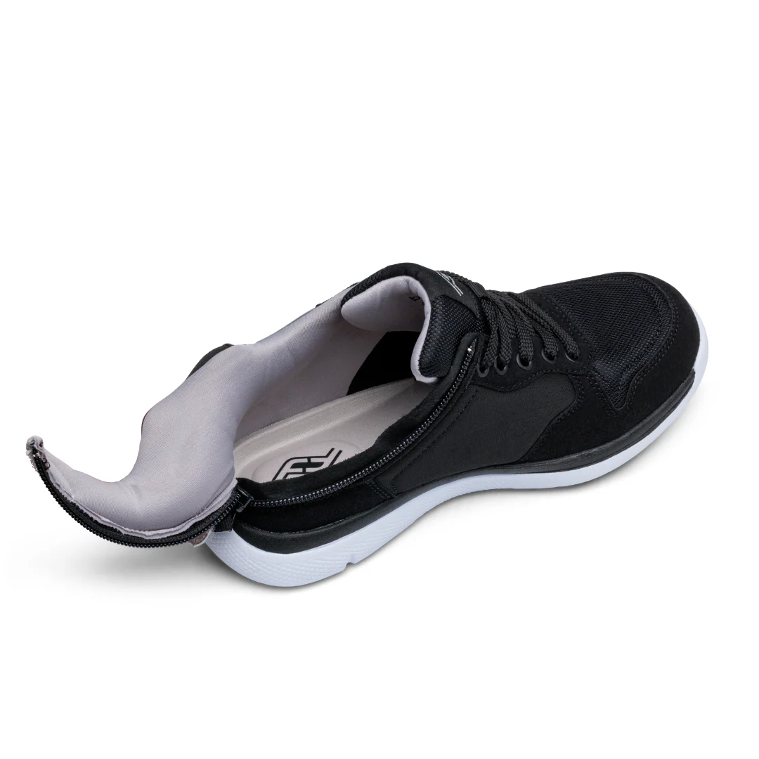Friendly Shoes (Womens) - Excursion Mid Top Black Silver - Image 4