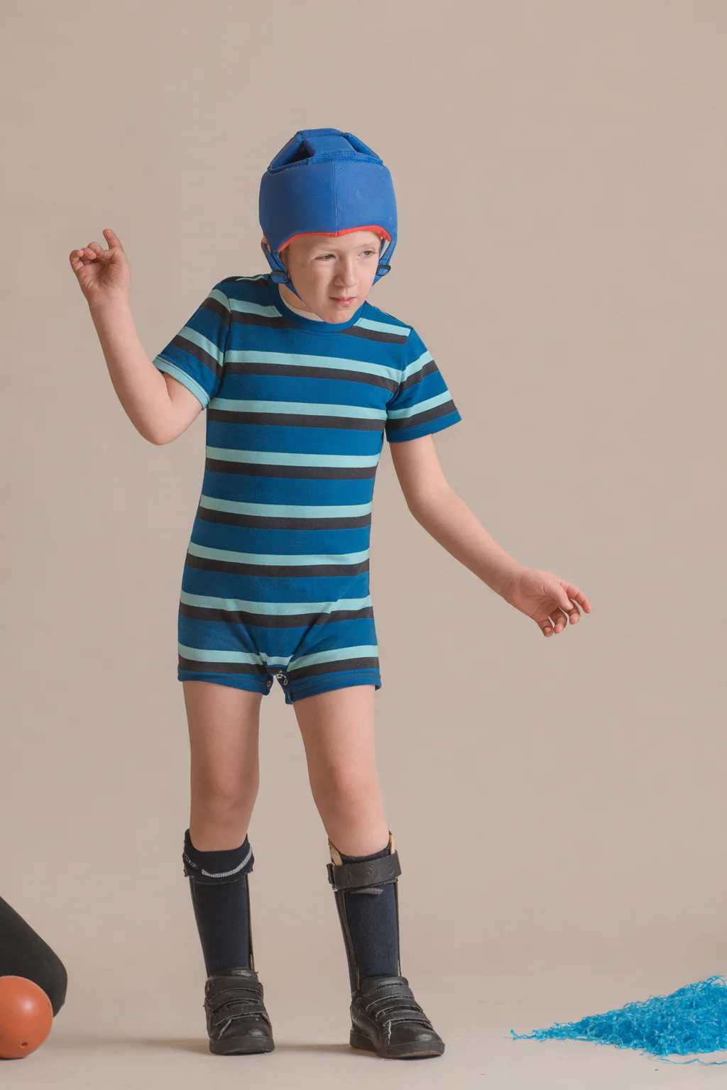 KayCey®P Lite Popper Vest (Kids) - Short Sleeve Stripes - Image 5