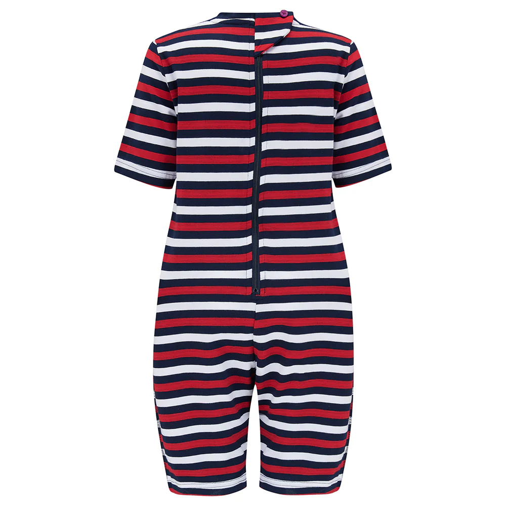 KayCey®Z Secret Zip Back Jumpsuits with Tube Access (Adults) - Short Sleeve / Knee Length - CLEARANCE - Image 3